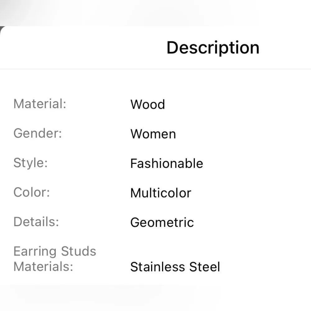 ‎Two Tone Geometric Drop Earrings - Picture 8 of 10